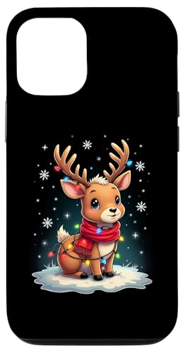 Hülle für iPhone 12/12 Pro Süßes Rentier Xmas Mädchen Jungen Lichterkette Weihnachten von Lustiges Rentier Weihnachten Familien Shop