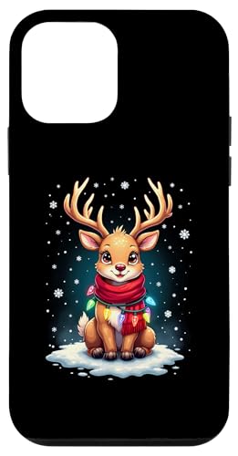 Hülle für iPhone 12 mini Süßes Rentier Xmas Mädchen Jungen Lichterkette Weihnachten von Lustiges Rentier Weihnachten Familien Shop