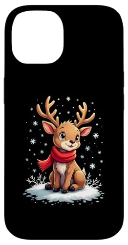 Hülle für iPhone 14 Süßes Rentier Xmas Mädchen Jungen Lichterkette Weihnachten von Lustiges Rentier Weihnachten Familien Shop