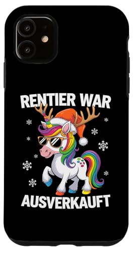 Hülle für iPhone 11 Lustiges Weihnachten T-Shirt Einhorn Rentier war ausverkauft von Lustiges Weihnachts T Shirt Weihnachtsshirt Lustig