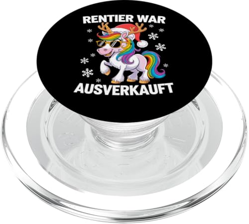 Lustiges Weihnachten T-Shirt Einhorn Rentier war ausverkauft PopSockets PopGrip für MagSafe von Lustiges Weihnachts T Shirt Weihnachtsshirt Lustig