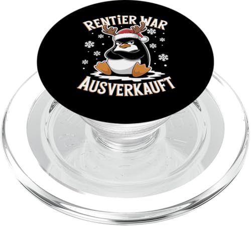 Lustiges Weihnachten T-Shirt Pinguin Rentier war ausverkauft PopSockets PopGrip für MagSafe von Lustiges Weihnachts T Shirt Weihnachtsshirt Lustig