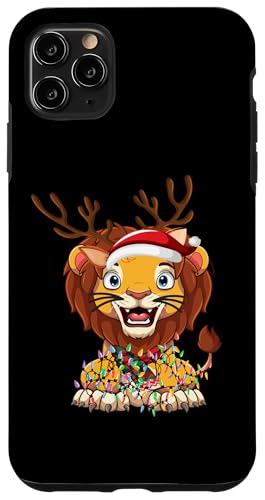 Hülle für iPhone 11 Pro Max Weihnachts-Löwe-Weihnachts-Familien-Pyjama von Lustiges Weihnachtstier für Frauen