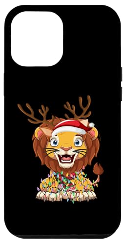 Hülle für iPhone 12 Pro Max Weihnachts-Löwe-Weihnachts-Familien-Pyjama von Lustiges Weihnachtstier für Frauen