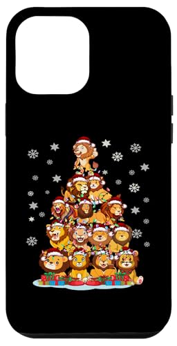 Hülle für iPhone 15 Plus Weihnachtsbeleuchtung, Löwe, Weihnachtsbaum, Weihnachtsmann von Lustiges Weihnachtstier für Frauen