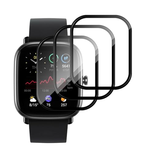 Lutree 3 Stück für Amazfit GTS 2 Mini Schutzfolie, 3D Full Coverage HD Flexible Displayschutzfolie, Bläschenfrei Kratzfest Anti-Staub Displayfolie Einfache Installation Displayschutz von Lutree