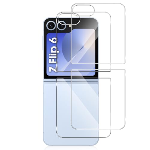 Lutree für Samsung Galaxy Z Flip 6 5G für Panzerglas Rückseite Schutzfolie (Hoch+ Runter), 2 Stück 9H HD Folie Hinten Displayschutz, Anti- Kratzer Schutzglas Rückseitenfolie für Galaxy Z Flip6 von Lutree