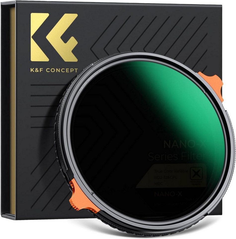 LuxusKollektion 55mm Nano-X True Color ND Filter Polfilter ND2-ND32 2-in-1 CPL zirkularer Polfilter von LuxusKollektion