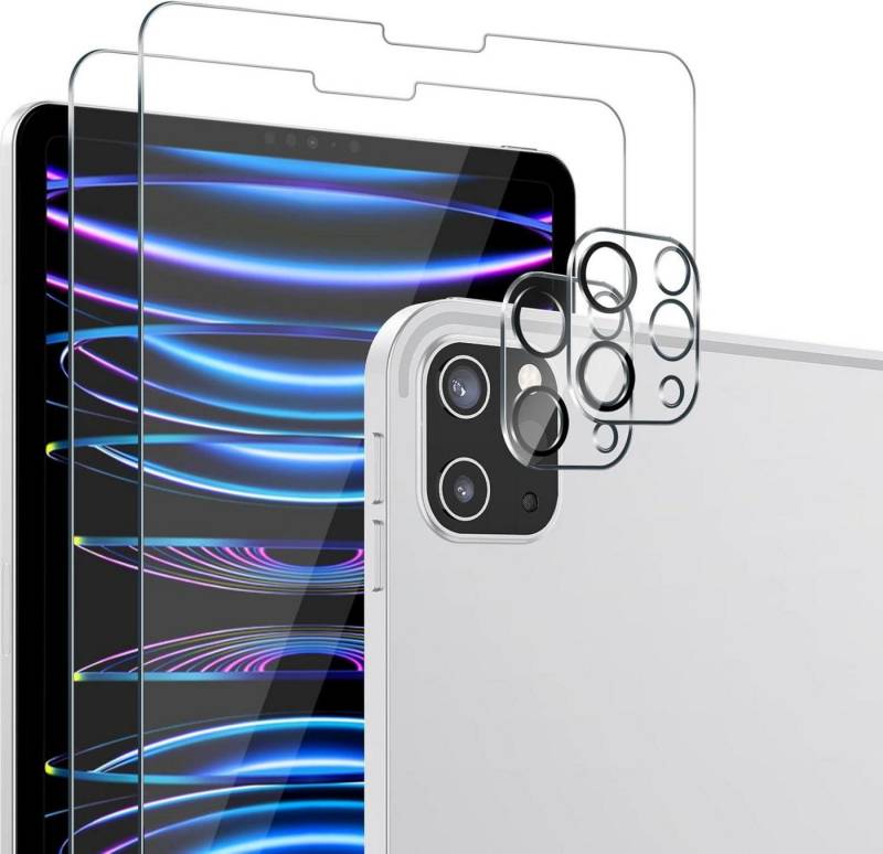 LuxusKollektion Displayschutzglas Schutzfolie für iPad Pro 11 Zoll 2022/2021/2020, 4er Set, 9H von LuxusKollektion