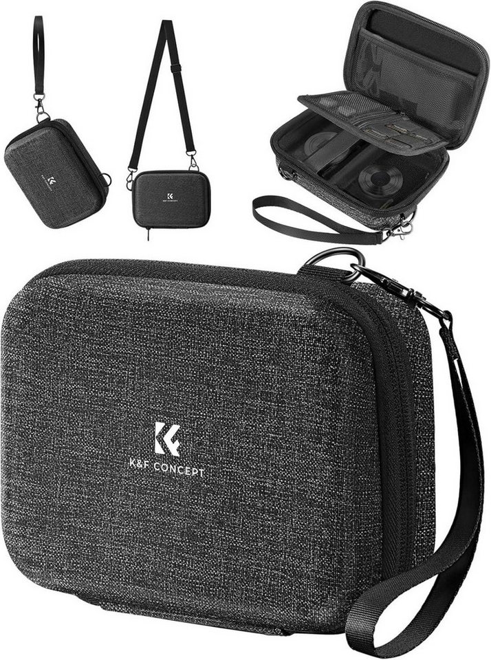 LuxusKollektion Kameratasche Digitalkamera Tasche Eva-Hartschalendesign - Grau, Tragetasche mit von LuxusKollektion