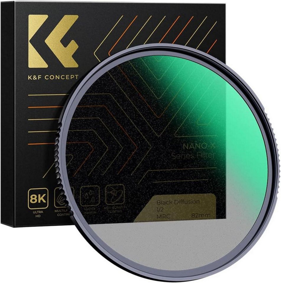 LuxusKollektion Nano-X Black-Mist 1/2 Filter 82mm Optisches Glas 28-fach beschichtet Effektfilter von LuxusKollektion