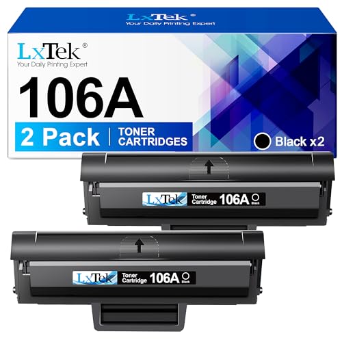 LxTek W1106A 106A Toner Kompatibel für HP 106A Toner für HP Laser MFP 137fwg Toner Schwarz für HP Laser 107w Toner 107a 107r MFP 137fwg 137fnw 135wg 135w 135a 135r (Schwarz, 2er-Pack) von LxTek