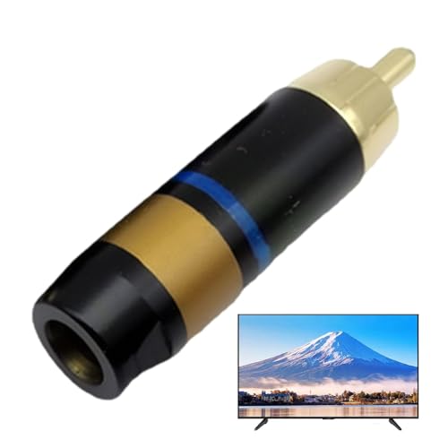 Lyricalist Audio-Stecker-Adapter, vergoldete Audio-Stecker | Steckeradapter Audio-Adapterstecker | Verbindungswerkzeug mit Endlochdesign für Stereo-TV-Projektoren und andere Audiogeräte von Lyricalist