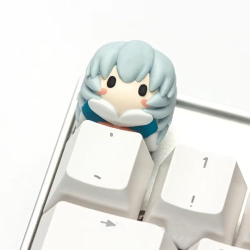 Ayanami Rei Keycap Whisper of Flower Tastenkappe Anime Keycap Asuka Langley Soryu, Nagisa Kaworu Keycap Esc Tastenkappe Gaming, Mechanische Tastatur Keycaps Computer (Nur Tastenkappen) von Lzrong