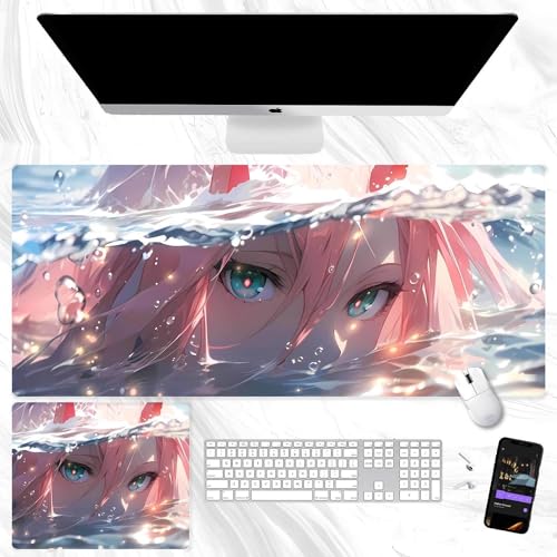 Darling In The Franxx Mauspad Anime Zero Two Mousepad 02 Gaming Mauspad Rutschfestem Gummiboden Büro und Zuhause 26 * 21/90 * 40 von Lzrong