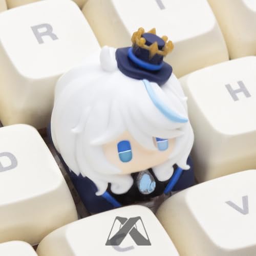 Furina Keycap ZhongLi Tastenkappe Anime Keycap Buer, Esc Tastenkappe Ganyu, Spiel Gaming Keycaps Computer, Kawaii Dekoration Tastenkappe für Switch Mechanical Keyboard (Nur Tastenkappen) von Lzrong