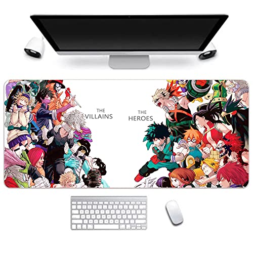 MHA Mauspad Bakugō Katsuki, Todoroki Shouto Mauspad Anime Gaming Mauspad Office, Asui Tsuyu Mausmatte Computer Laptop Mauspad Büro Tastaturunterlage Schreibtischunterlage Wasserdicht von Lzrong