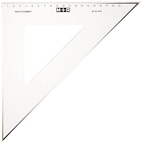 M+R 747320020 Winkel 45 Grad, 32 cm rauchtransparent Skala 21 cm von M + R