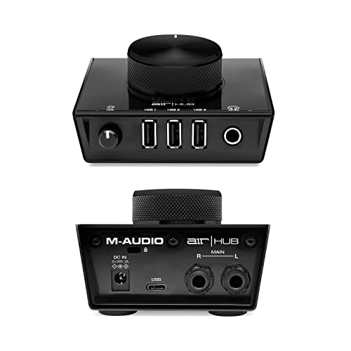 M-Audio AIR|HUB - USB / USB-C Desktop Monitoring Interface mit integriertem 3-Port Hub und Software inklusive MPC Beats & Xpand!2 von AIR Music Tech von M-Audio