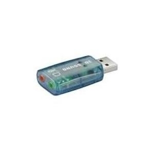 Wentronic Goobay USB 2.0 Soundkarte, Transparent - zum Anschluss von Mikrofonen und Lautsprechern (68878) von M-CAB