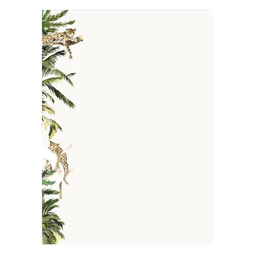 Briefpapier Leopard im Baum (36 Blatt) von M & G Mustard & Gray