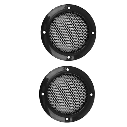 MACHSWON 2,5 Zoll 2 Stück Autoabdeckung Mesh Protector Auto Lautsprecher Abdeckung Woofer Subwoofer Grill von MACHSWON