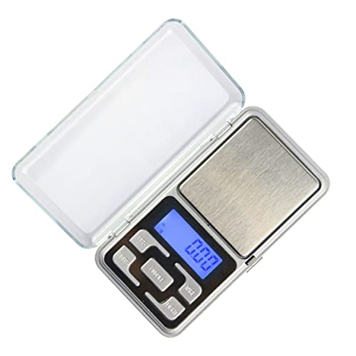 MAGICLULU Tasche für Schmuckwaagen briefwaagen pocket scale Taschenwaage Edelsteine Gewichte digitale Schmuckwaage 0,1g 0,1 Gramm Präzisionswaage digitale schmuckwaage gramm Silver von MAGICLULU