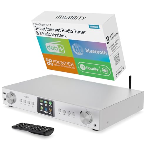 Majority internetradio and DAB HiFi Tuner | Bluetooth 5.0 DAB Plus Radio, Internet Radio WLAN Digitradio, HiFi Stereo Receiver | Fitzwilliam Spotify Connect, Media Player with Wi-Fi, LCD Farbdisplay Majority internetradio and DAB HiFi Tuner | Bluetooth 5.0 DAB Plus Radio, Internet Radio WLAN Digitradio, HiFi Stereo Receiver | Fitzwilliam Spotify Connect, Media Player with Wi-Fi, LCD Farbdisplay von MAJORITY