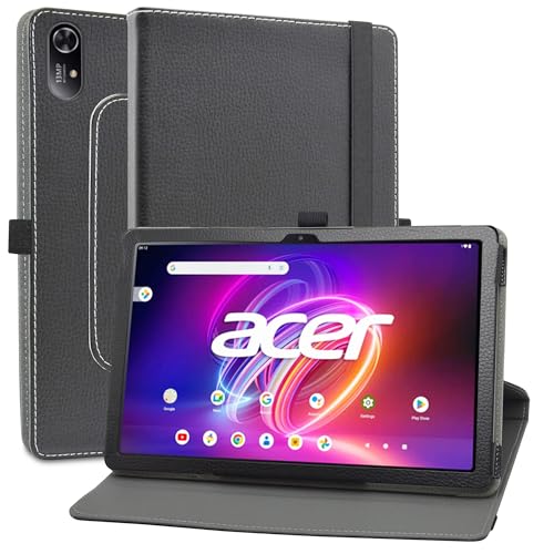 MAMA MOUTH Kompatibel mit Acer Iconia Tab P11 hülle,360° Drehbarer Stand Cover Premium Schutzhülle Tasche Etui mit Ständerfunktion Case für Acer Iconia Tab P11 11 Zoll Tablet,Schwarz von MAMA MOUTH