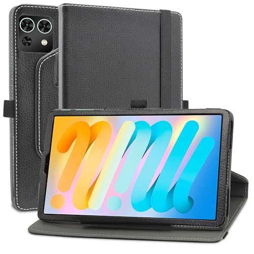 MAMA MOUTH Kompatibel mit TECLAST M50 Mini hülle,360° Drehbarer Stand Cover Premium Schutzhülle Tasche Etui mit Ständerfunktion Case für TECLAST M50 Mini 8.7 Zoll Tablet,Schwarz von MAMA MOUTH