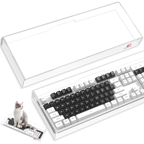 MAMBASNAKE Premium-Acryl-Volltasten-Tastaturabdeckung, Staubschutz, wasserdicht, stoßfest, transparente Tastaturabdeckung für mechanische PC-Gaming-Tastatur, 17 * 6 * 1,9 Zoll für K61 K68 K87 K98 K104 von MAMBASNAKE