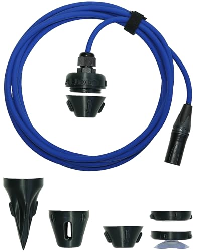 Modulares Unterwassermikrofon (wasserdichtes Kontakt-Hydrophon, wasserdichtes Mikrofon, hydrophob) (8 m, XLR + Zubehör) von MANALIVE AUDIO