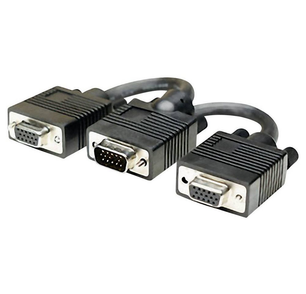 MANHATTAN SVGA-Kabel VGA Stecker an VGA Buchse, VGA Buchse HDMI-Kabel, (15.00 cm), schraubbar von MANHATTAN