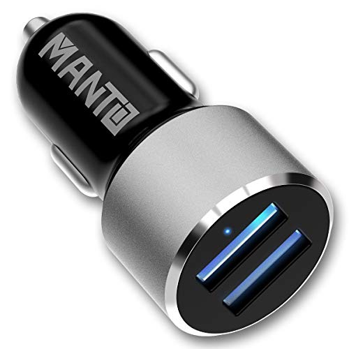 Auto USB Adapter, Zigarettenanzünder USB Ladegerät, MANTO Auto Ladegerät, 2-Port USB Kfz Ladegerät Zigarettenanzünder Adapter, für iPhone, Samsung Galaxy und mehr von MANTO