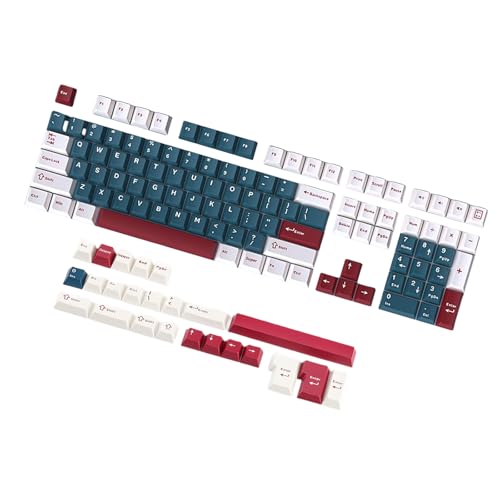 Ergonomisches Tastenkappen-Set mit 136 Tasten, Originalhöhe, Doppelschussspritzgusstasten, Mech Styles für mechanische Tastaturen von MARCBUSE