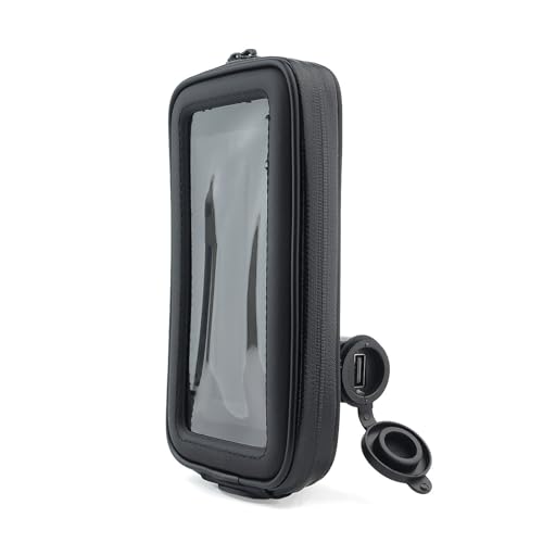 MARCBUSE Motorrad-Lenkerhalterung, Handyhalterung, Motorrad-Telefontasche, 360 Grad drehbare Halterung für 11,9–16,5 cm große Handys von MARCBUSE