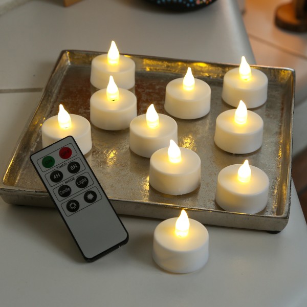 LED Teelichter - inkl. Fernbedienung - inkl. Batterien - Timer - D:... LED Teelichter - inkl. Fernbedienung - inkl. Batterien - Timer - D:... von MARELIDA