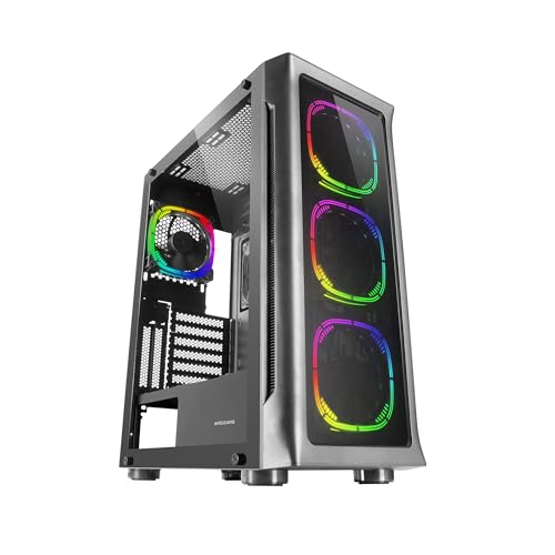 Mars Gaming MC-NEO Schwarz, XXL E-ATX Gaming Tower, Gehärtetes Glas Seiten und Frontfenster, 4X ARGB 120mm Lüfter + 120mm Lüfter, CPU Freezer System von Mars Gaming