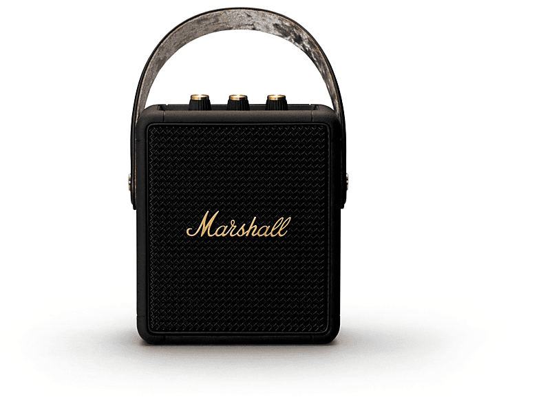 MARSHALL Stockwell II Bluetooth Lautsprecher, Black and Brass, Wasserfest von MARSHALL