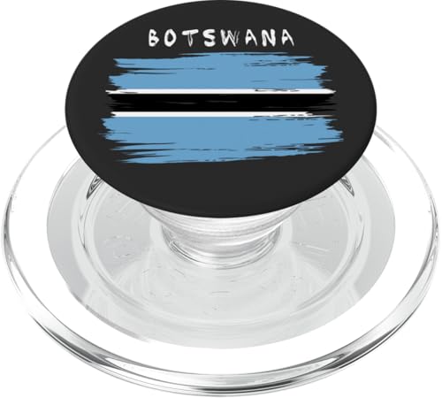 Botswana Flagge mit Pinselstrich-Stil PopSockets PopGrip für MagSafe von MASH MOSH