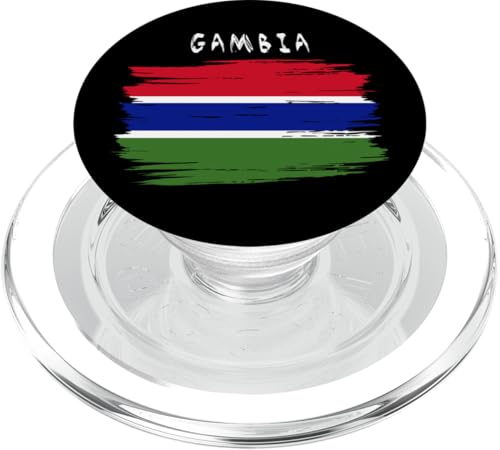 Gambia Flagge mit Pinselstrich-Stil PopSockets PopGrip für MagSafe von MASH MOSH