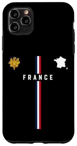 Hülle für iPhone 11 Pro Max Frankreich Flagge, Silhouette Karte von Frankreich, Nationalemblem von MASH MOSH