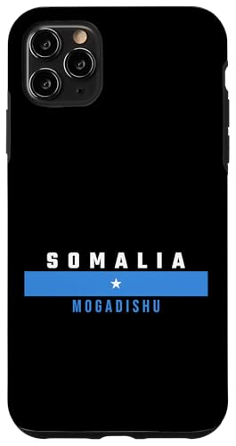 Hülle für iPhone 11 Pro Max Somalische Flagge mit Text SOMALIA- MOGADISHU in Großbuchstaben von MASH MOSH