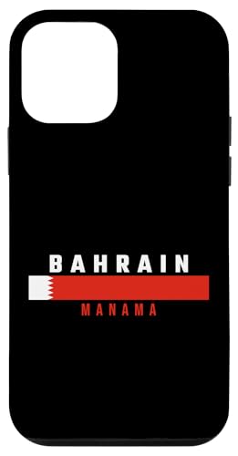 Hülle für iPhone 12 mini Bahrainische Flagge mit Text BAHRAIN- MANAMA in Großbuchstaben von MASH MOSH