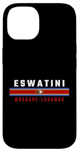 Hülle für iPhone 14 Swazi-Flagge, ESWATINI- MBABANE-LOBAMBA in Großbuchstaben von MASH MOSH