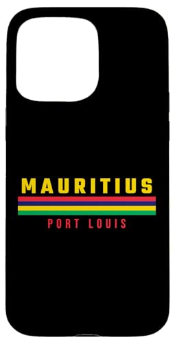 Hülle für iPhone 15 Pro Max Mauritische Flagge, Mauritius - Port Louis in Großbuchstaben von MASH MOSH