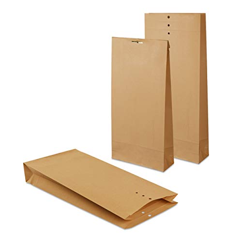 mashpaper Musterbeutel Klotzbodenbeutel 50 Stück braun 160x345x50mm - diverse Formate wählbar von MASHPAPER