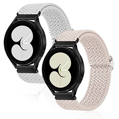 MATCHEASY Geflochtenes Armband Kompatibel mit Samsung Galaxy Watch 7/6/5/4 40mm 44mm/Watch 5 Pro 45mm/Watch 6/4 Classic 42mm 46mm 43mm 47mm, Elastisch Sport nylon Loop Ersatzarmband für Herren Damen von MATCHEASY