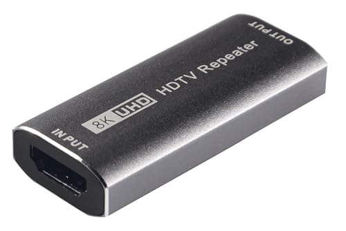 Maxtrack 8K HDMI Verstärker - C235HL, HDMI Verstärker, Unterstützt 8K@60Hz entsprechend der HDMI 2.1 Spezifikation, HDMI Signalverstärker mit max. 10 m Übertragungsreichweite von MAXTRACK