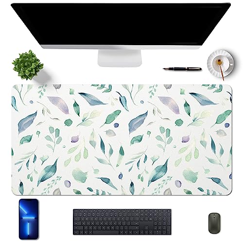 MAYCARI Schreibtischunterlage 80x40 cm PU Leder Rutschfeste Schreibtischmatte Office Mauspad Große Unterlagenmatte für Laptop Personalisierter Tischunterlage von MAYCARI